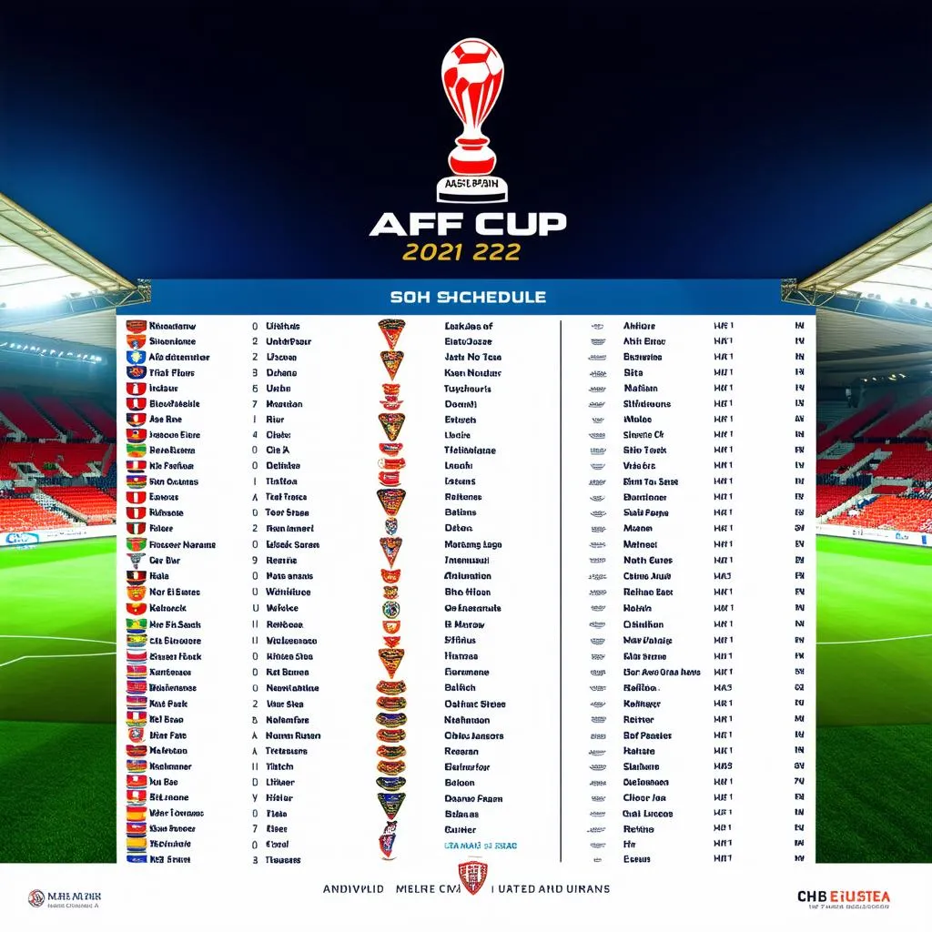 Lịch thi đấu aff cup 2021