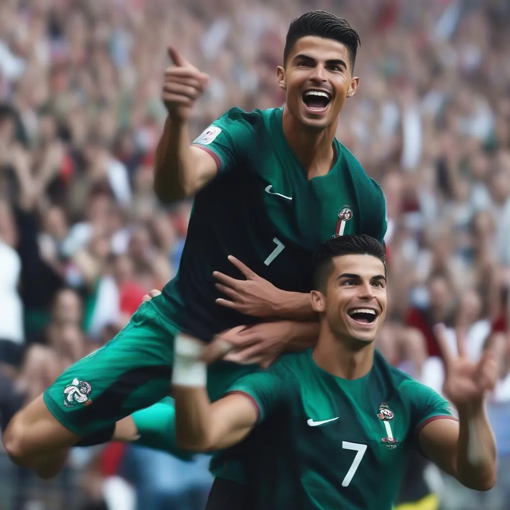 Bàn thắng của Andre Silva và Cristiano Ronaldo