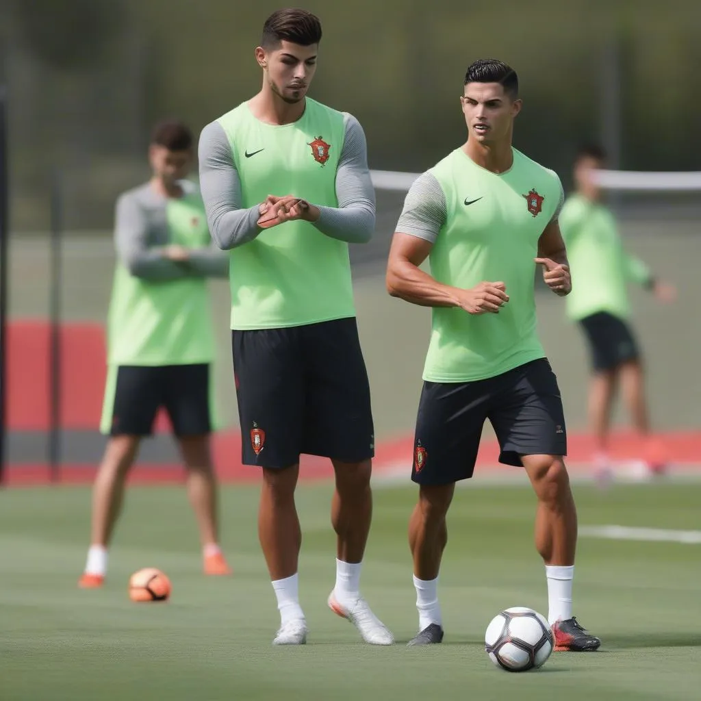 Huấn luyện của Andre Silva và Cristiano Ronaldo