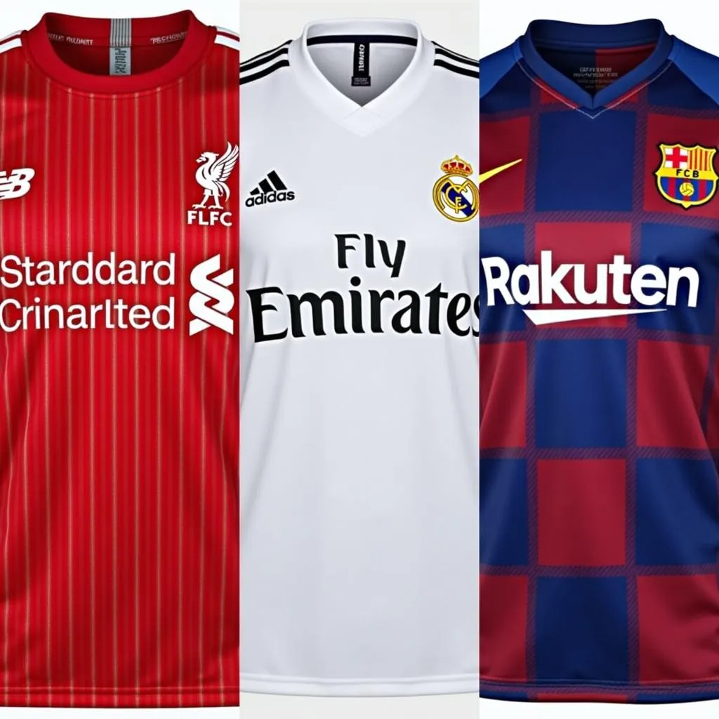 Áo đấu Liverpool, Real Madrid, Barcelona 2019