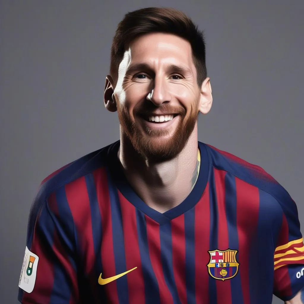 Messi với áo Barcelona