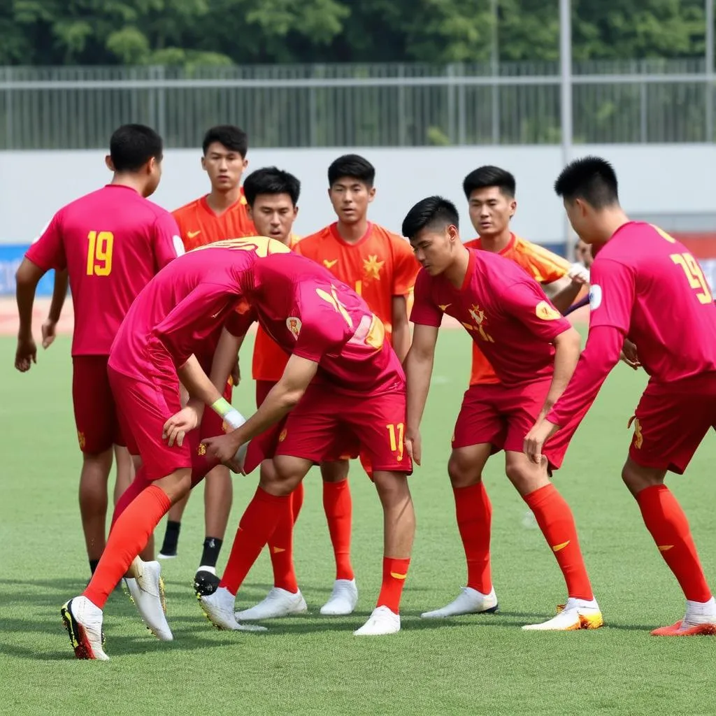 Cầu thủ Việt Nam chơi pressing