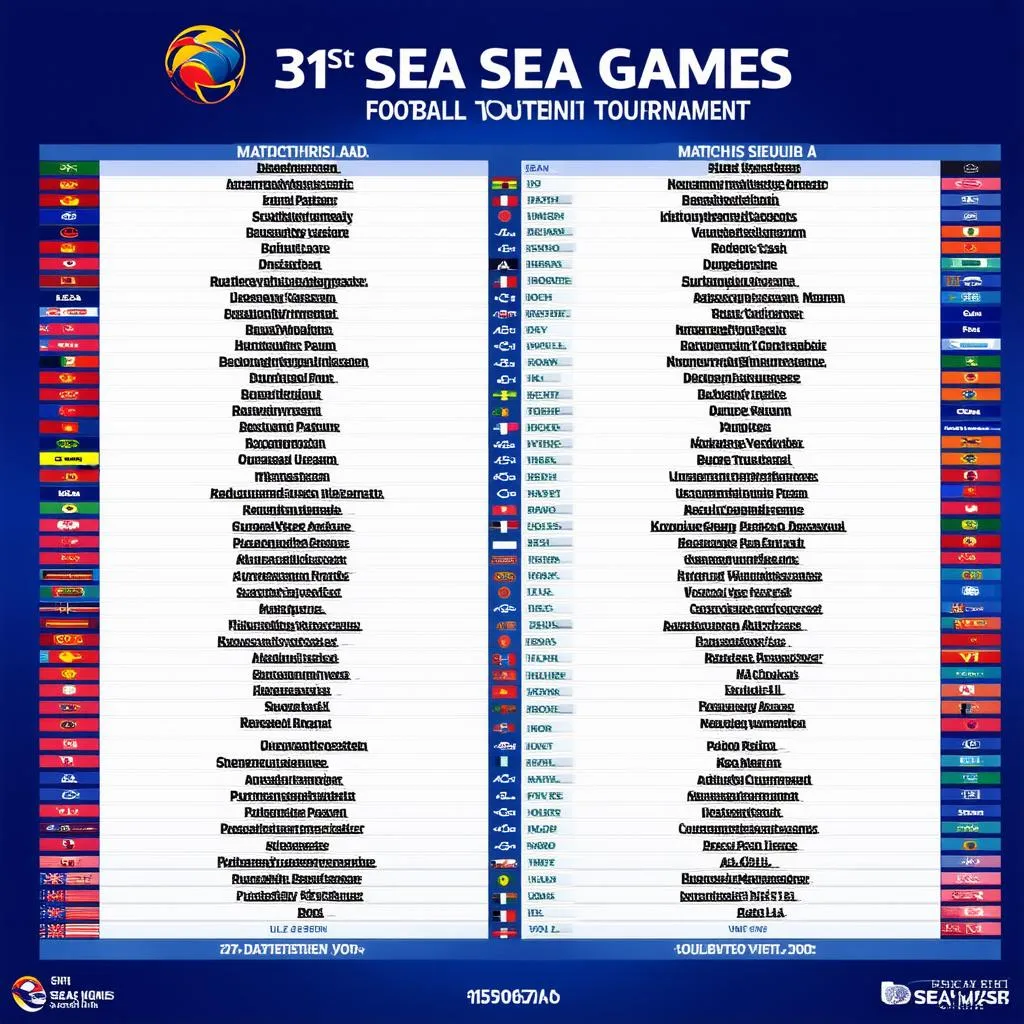 Hình ảnh bảng đấu SEA Games 31