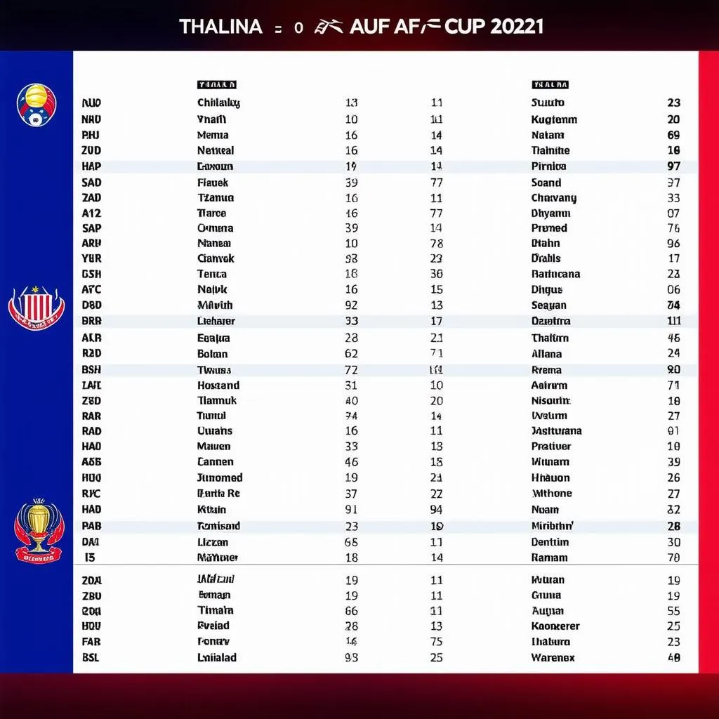 bảng xếp hạng aff cup 2021