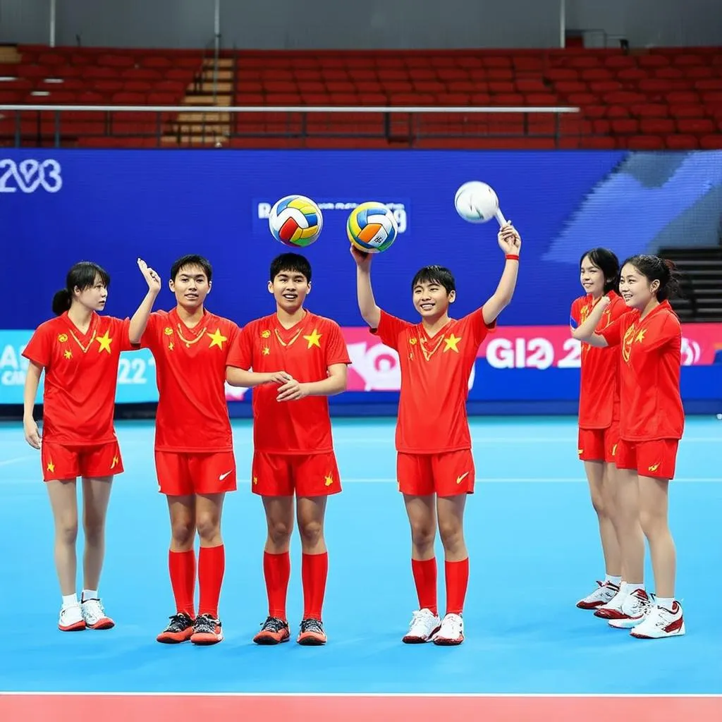 Cổ vũ bóng chuyền Việt Nam tại ASIAD 2023