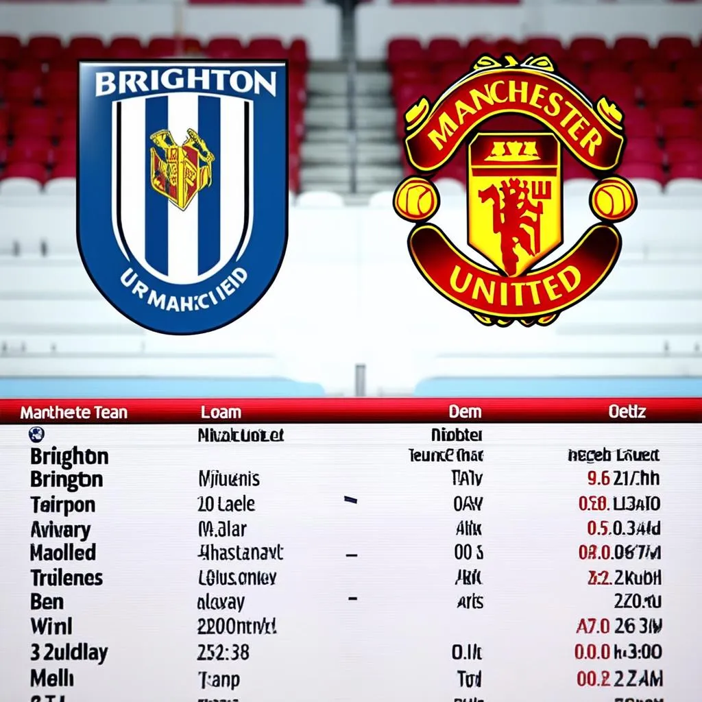 Phong độ của Brighton và MU