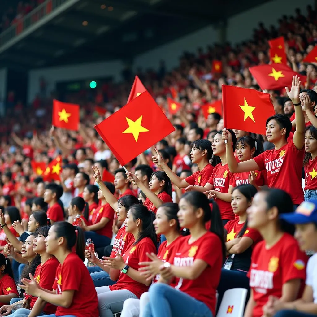 Cổ động viên Việt Nam cổ vũ tại SEA Games 29