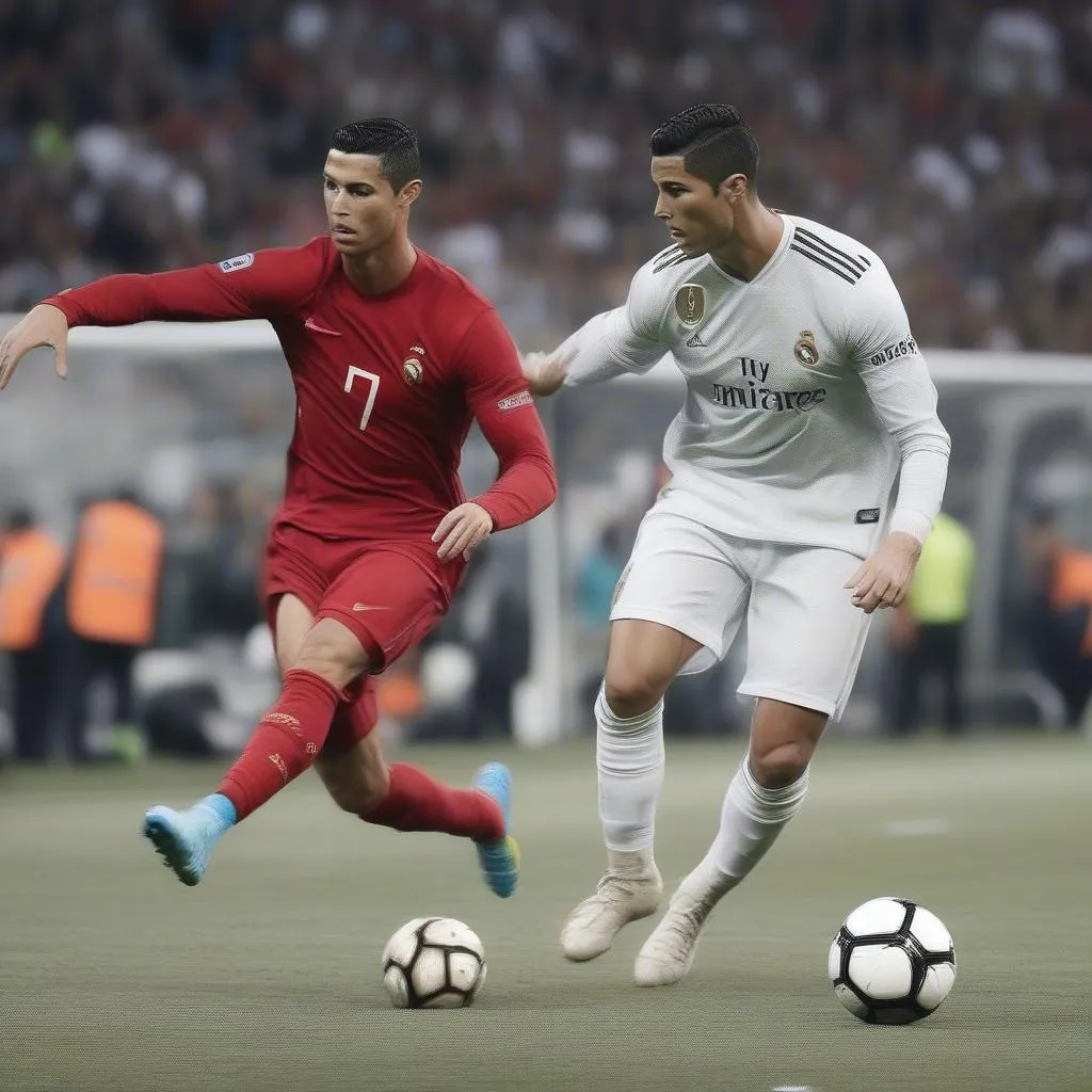 Ronaldo thực hiện pha am