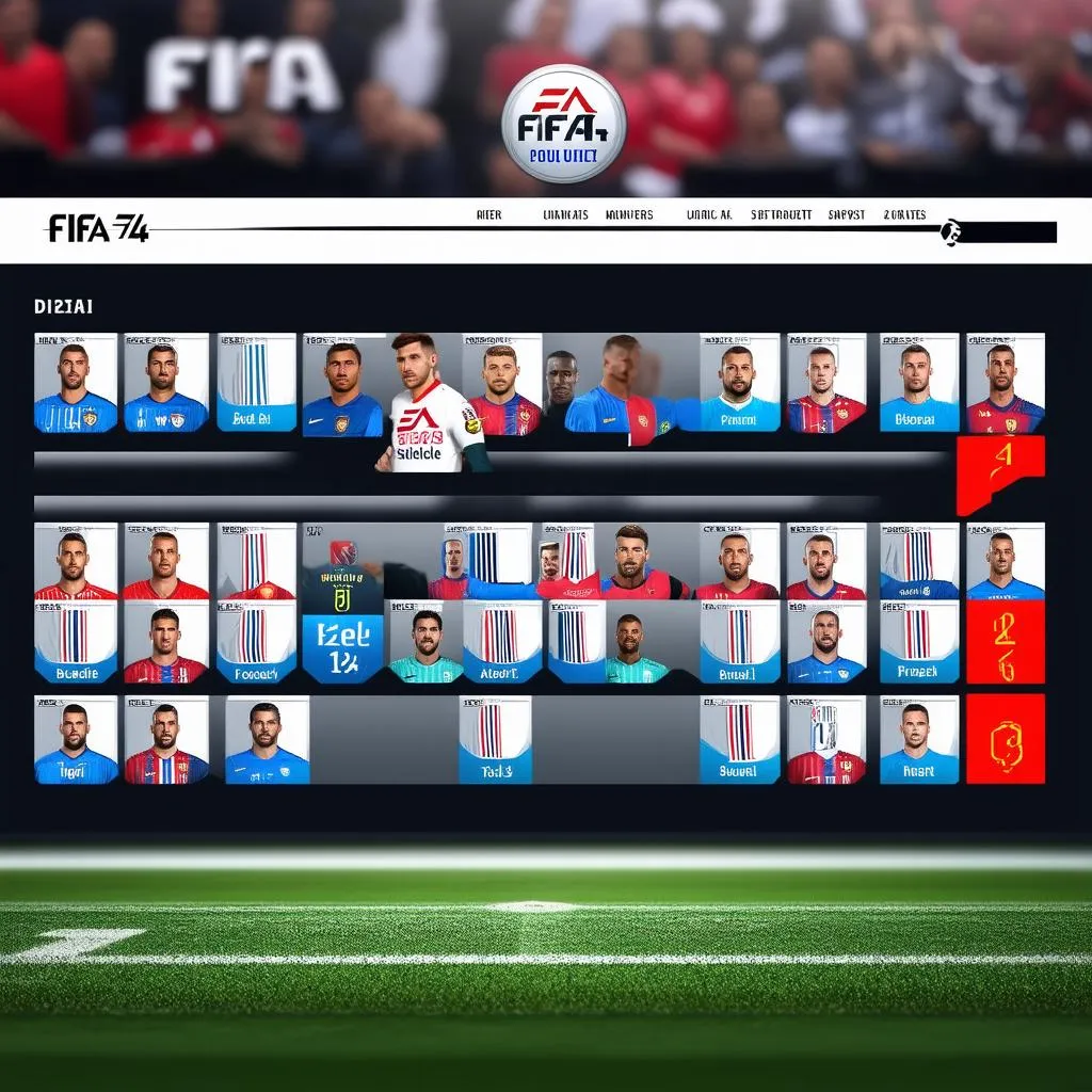 đội hình fifa 4 mô phỏng