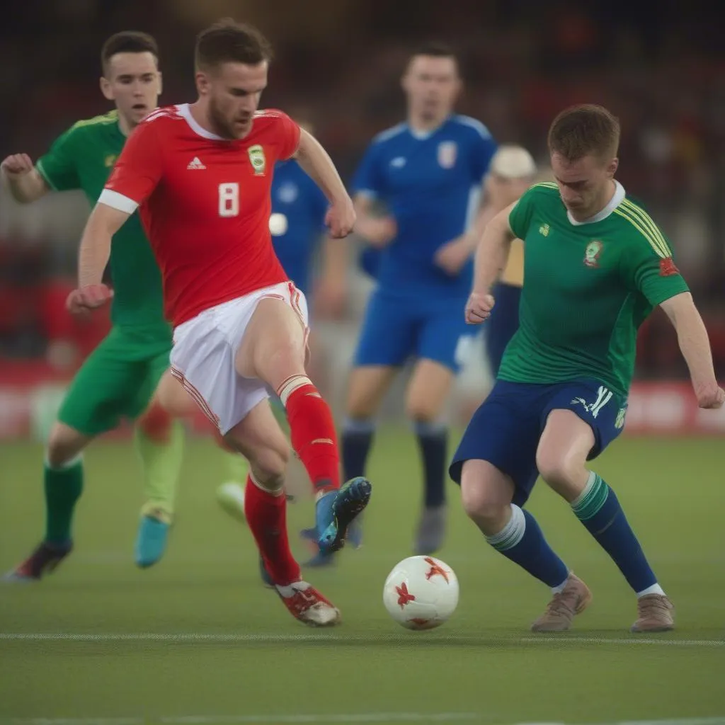 Wales national football team playing