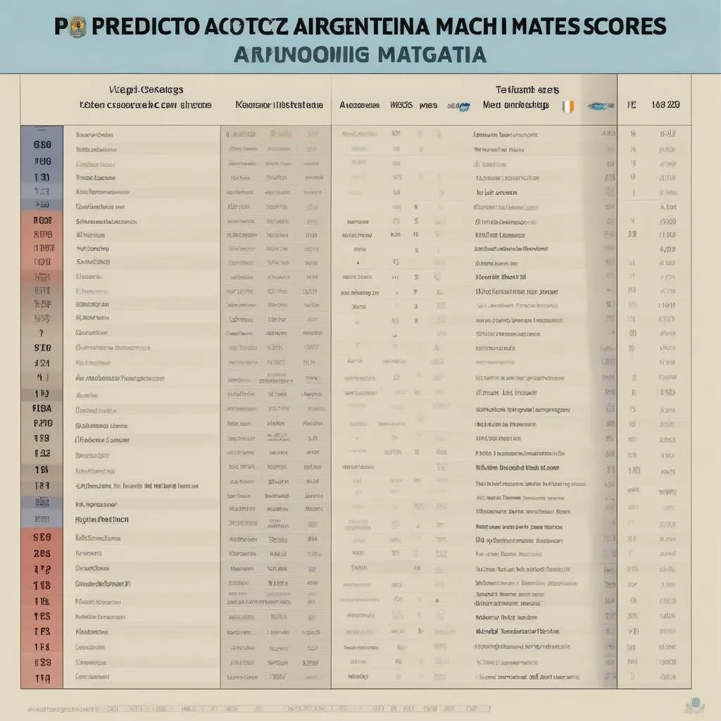 Dự đoán tỷ số Argentina