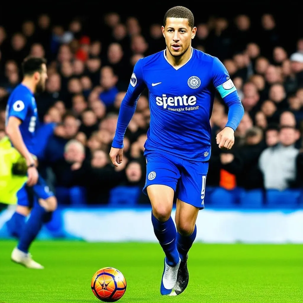 cầu thủ eden hazard tự tin chơi bóng