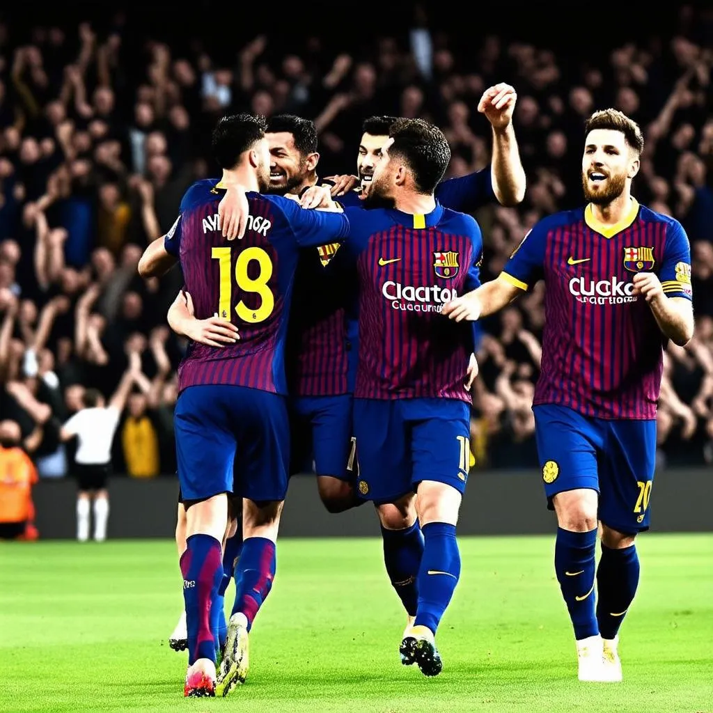 Hai cầu thủ Barca