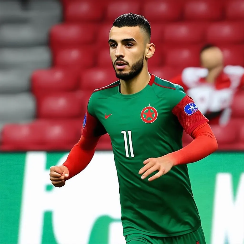 Tiền vệ Hakim Ziyech của Maroc