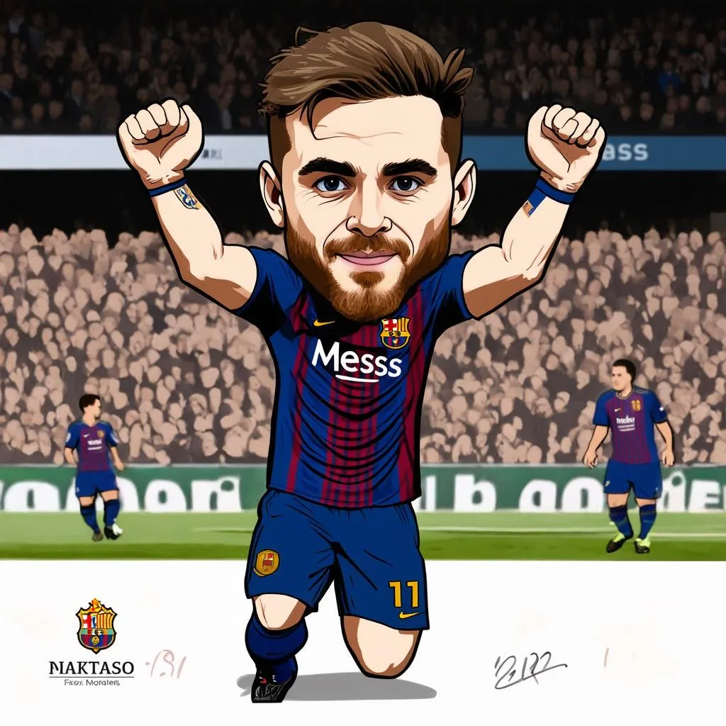 Hình vẽ Messi chibi