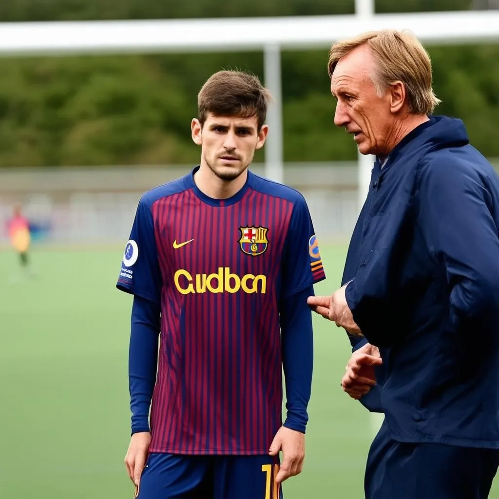 Johan Cruyff Hướng Dẫn Messi Nhỏ