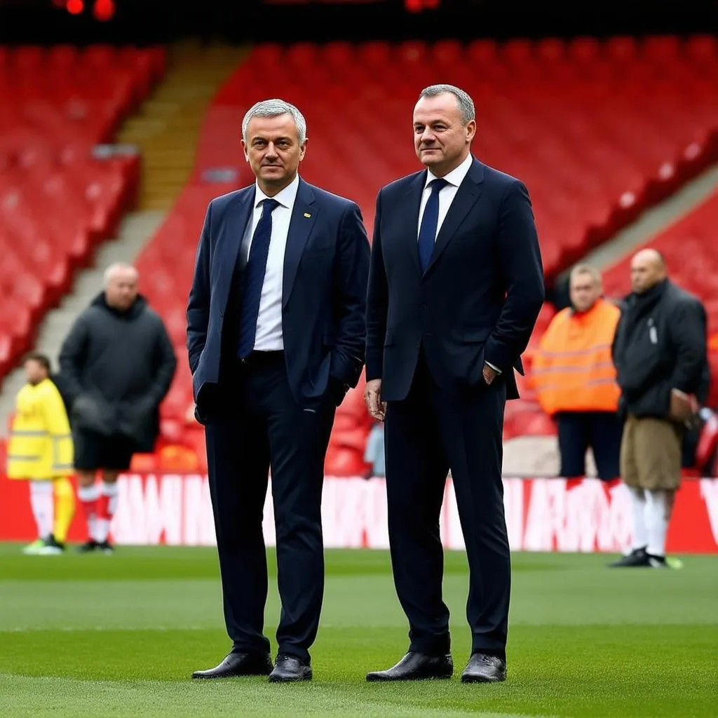 Mourinho và Woodward tại Old Trafford