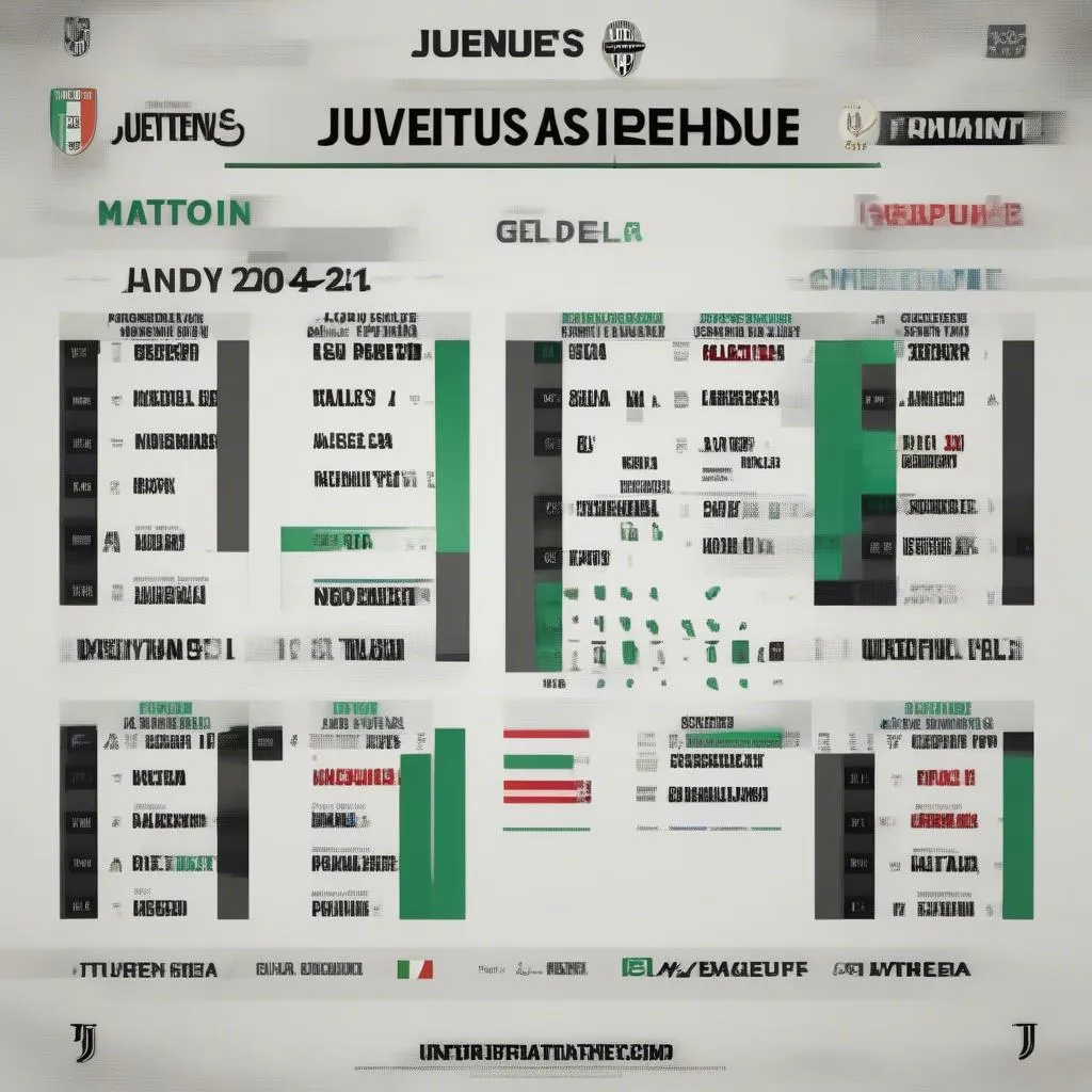 Lịch thi đấu Juventus