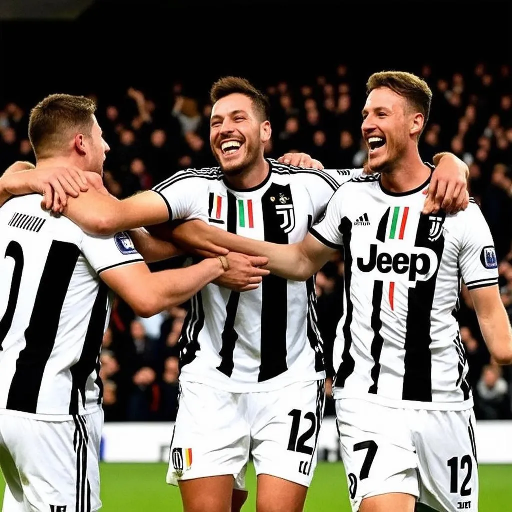 Juventus Players Celebrating