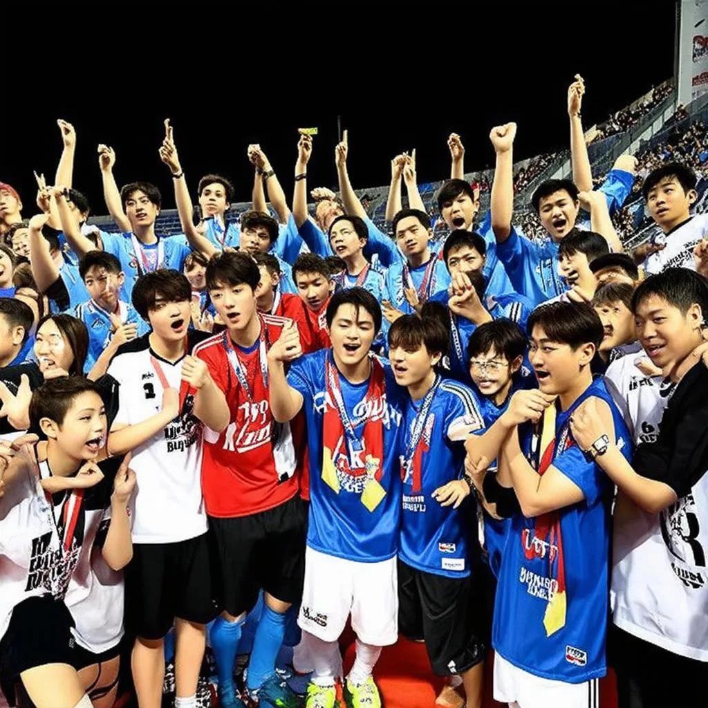 k league fans cheering