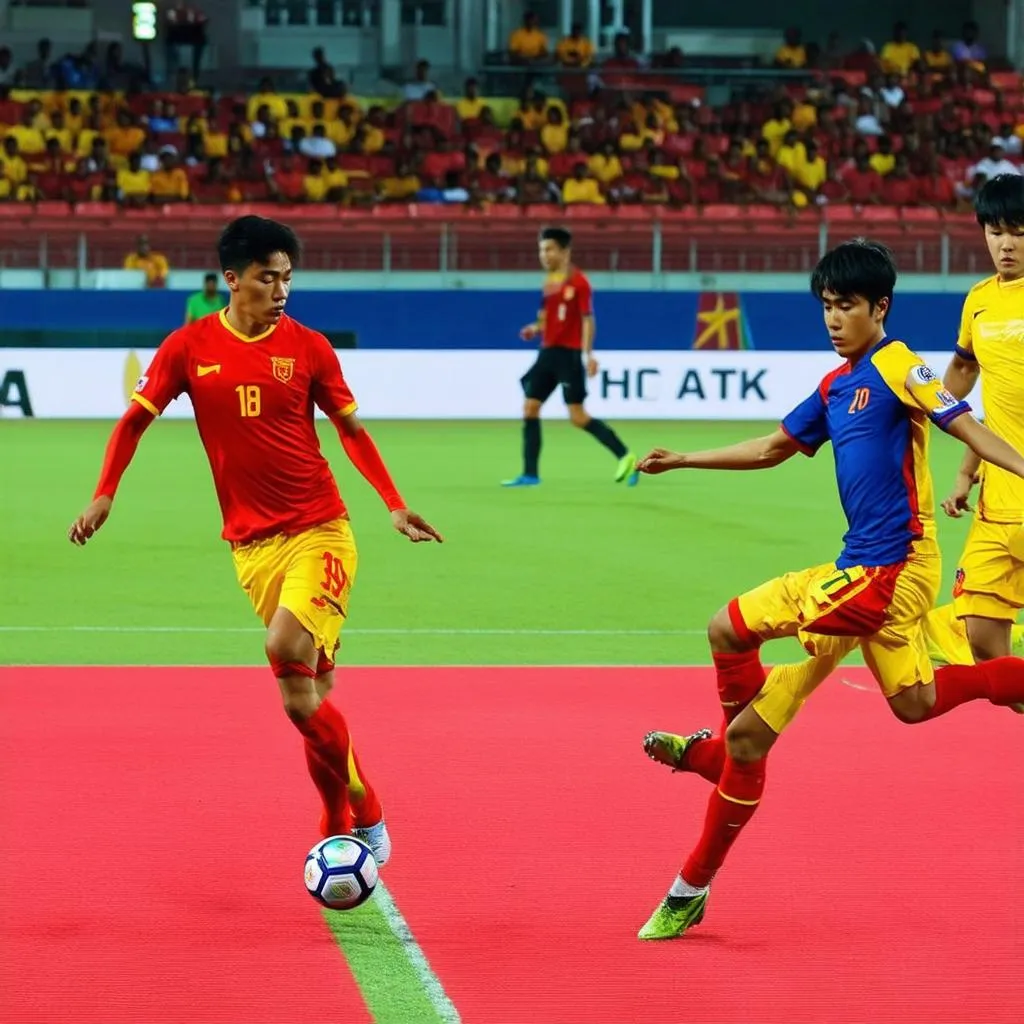 Trận đấu bóng đá Việt Nam vs Malaysia trên Keonhacai