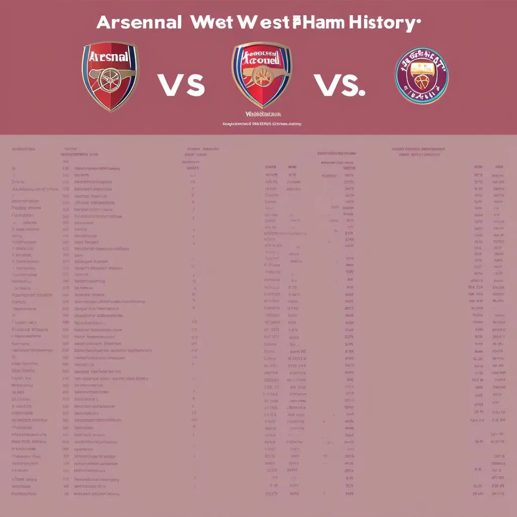 Lịch sử đối đầu Arsenal vs West Ham