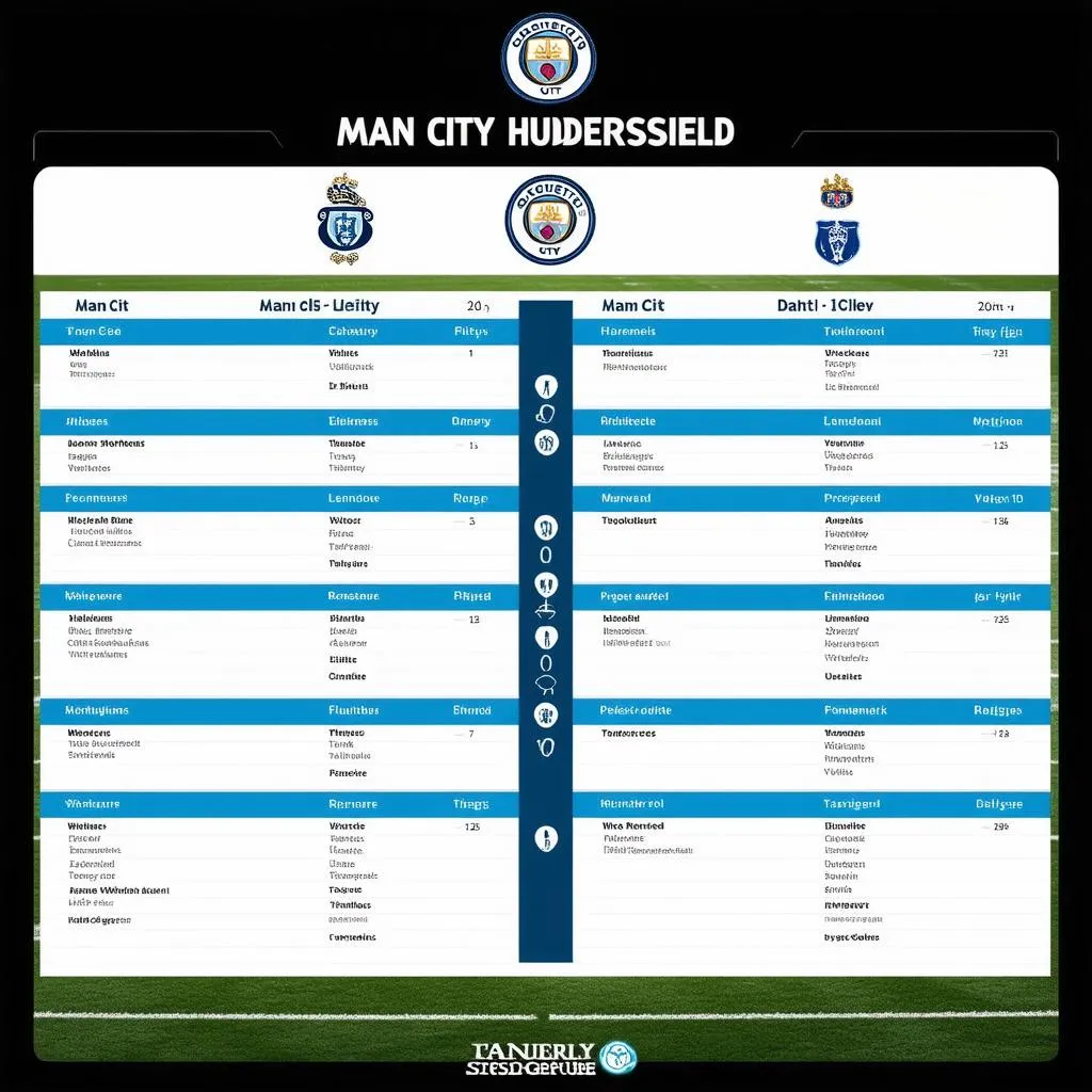 Lịch thi đấu Man City vs Huddersfield