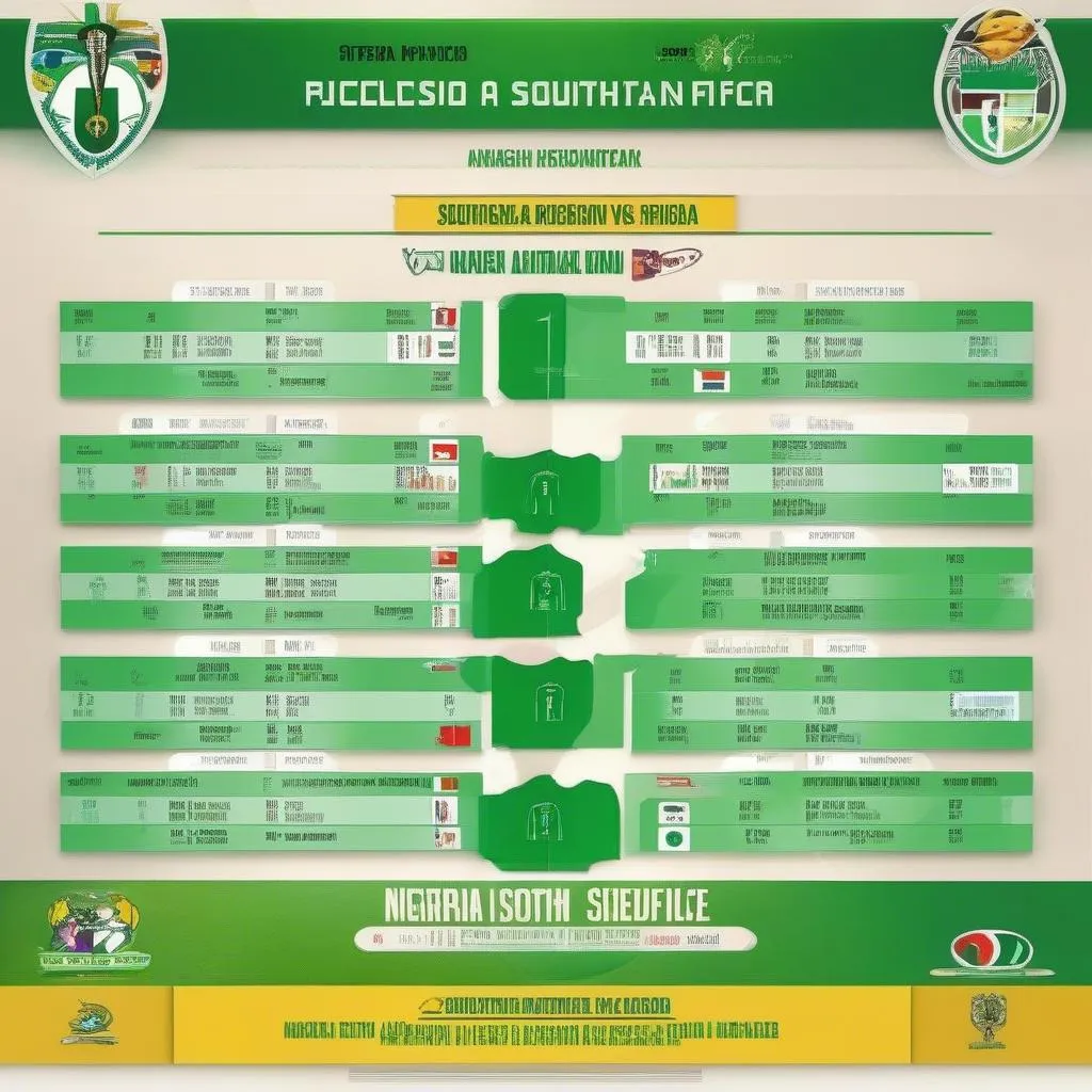 Lịch thi đấu Nigeria vs Nam Phi