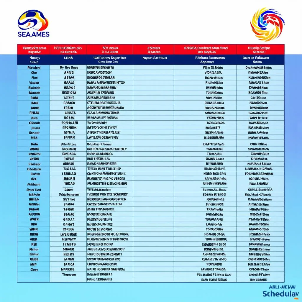 Lịch thi đấu Sea Games 30