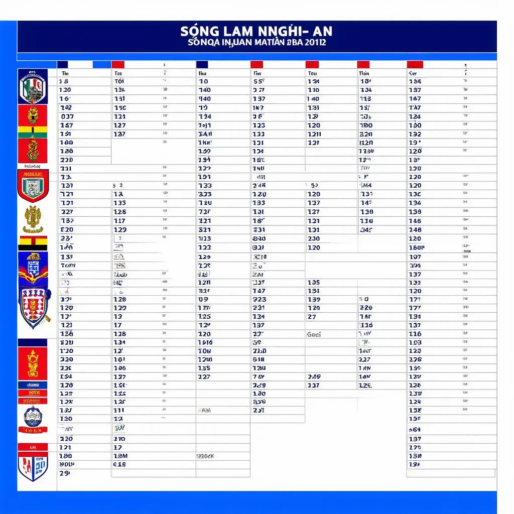 Lịch Thi Đấu Sông Lam Nghệ An