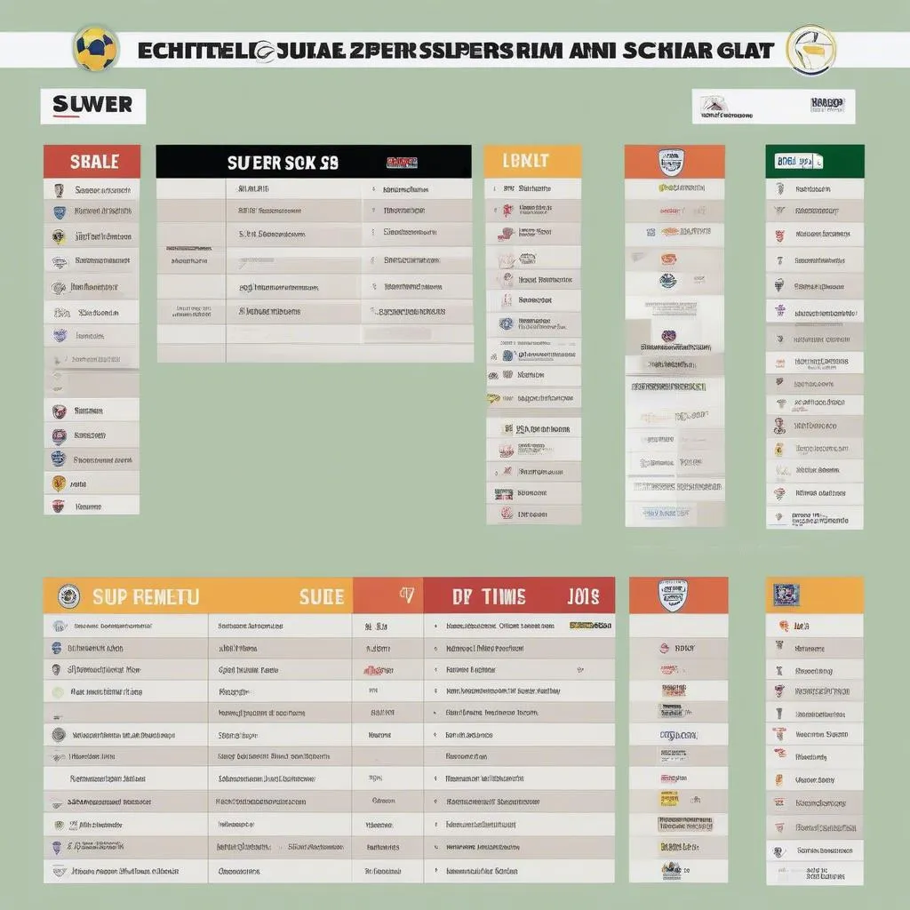 Lịch thi đấu Süper Lig