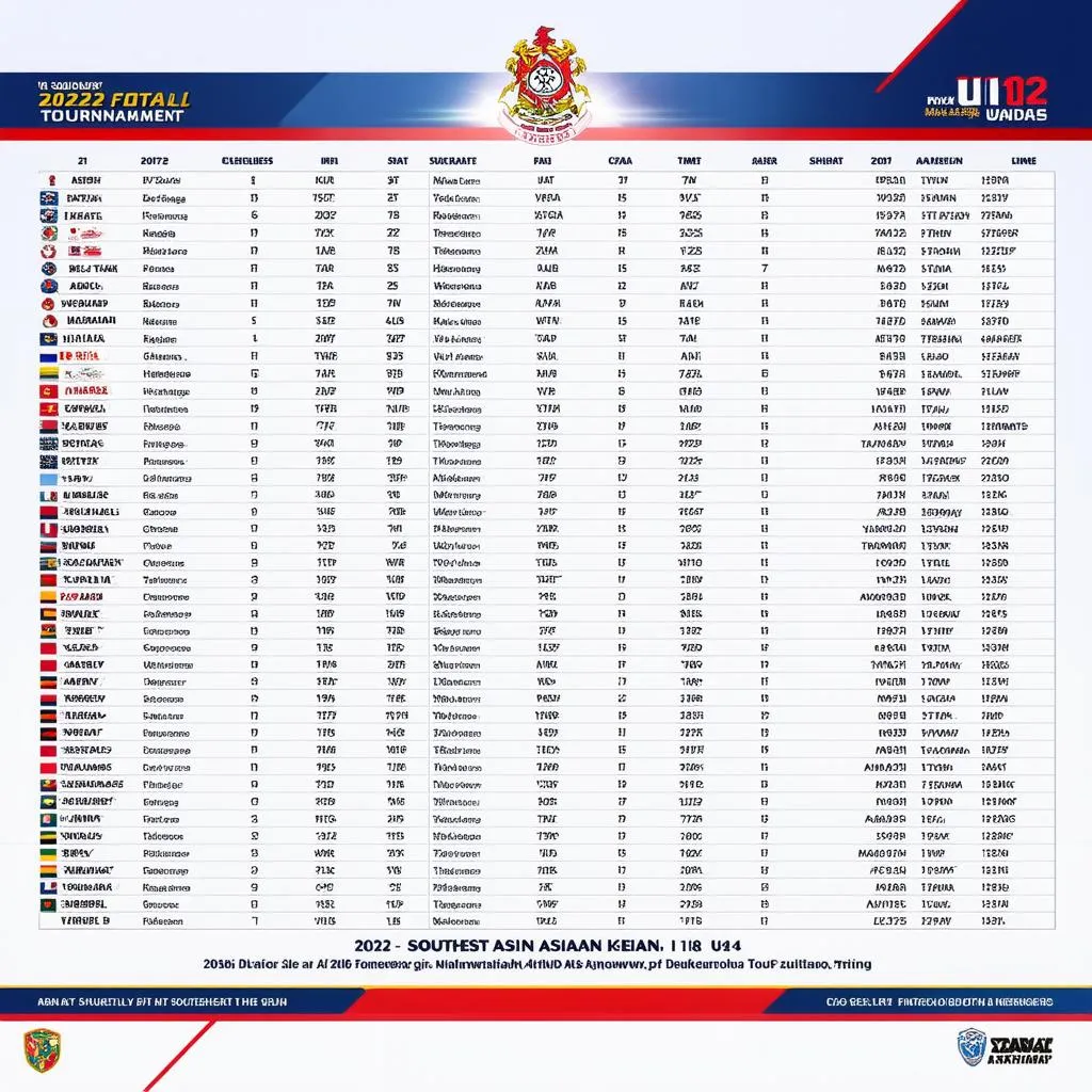 Lịch thi đấu U18 Đông Nam Á 2022