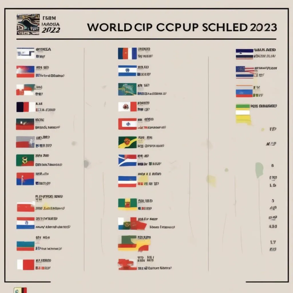 Lịch thi đấu World Cup 2023