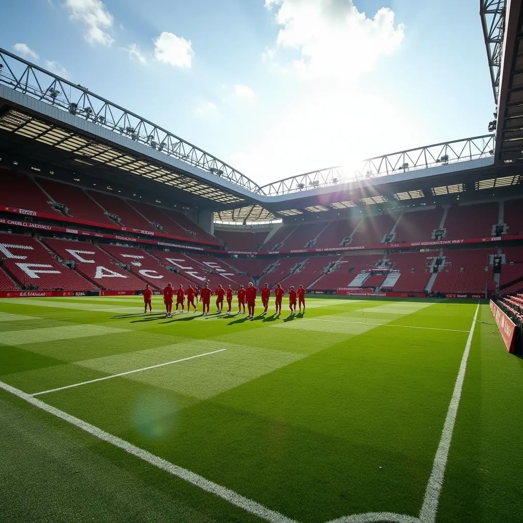 Liverpool training at Anfield