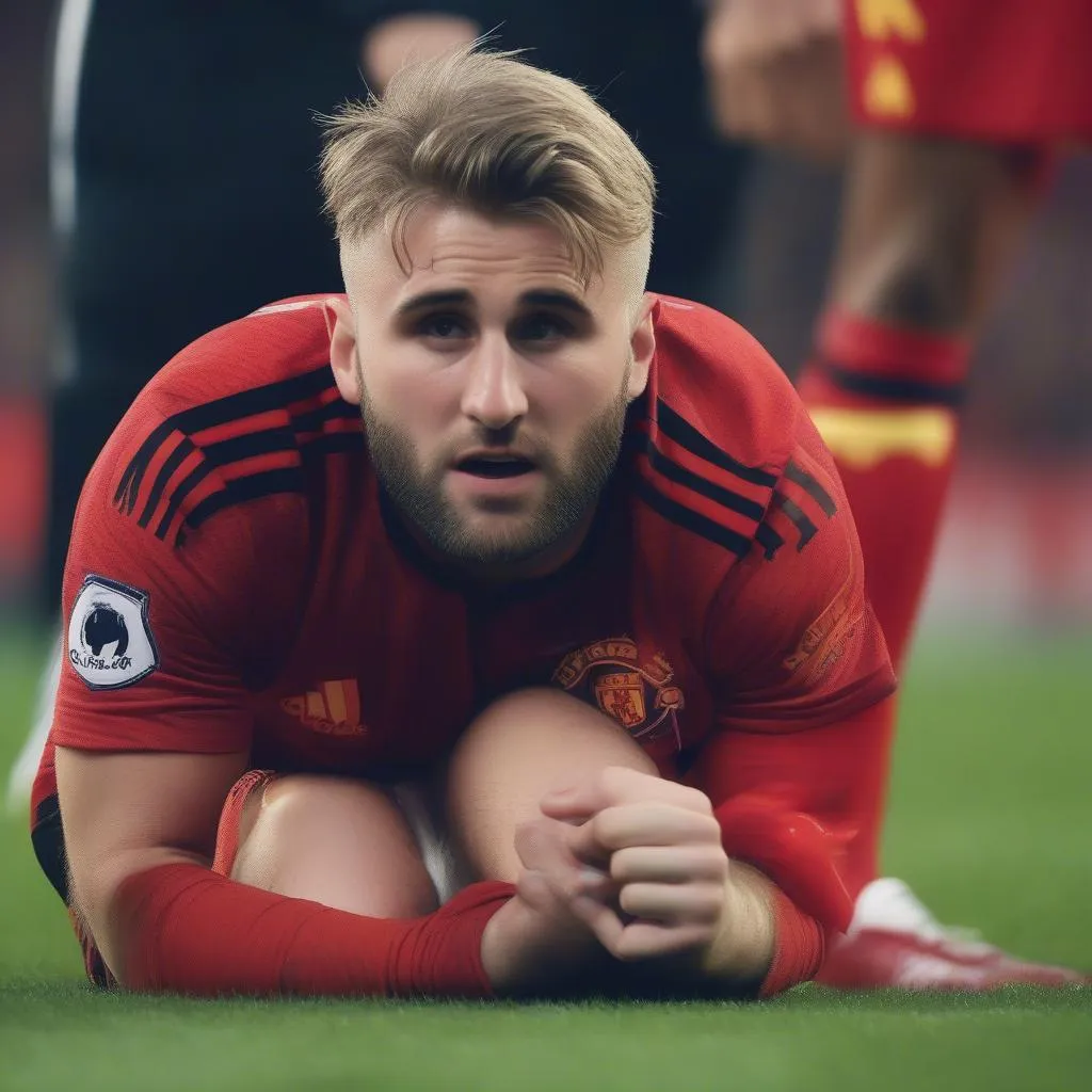 Luke Shaw bị gãy chân