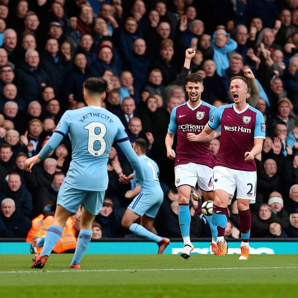 Trận đấu Man City vs West Ham