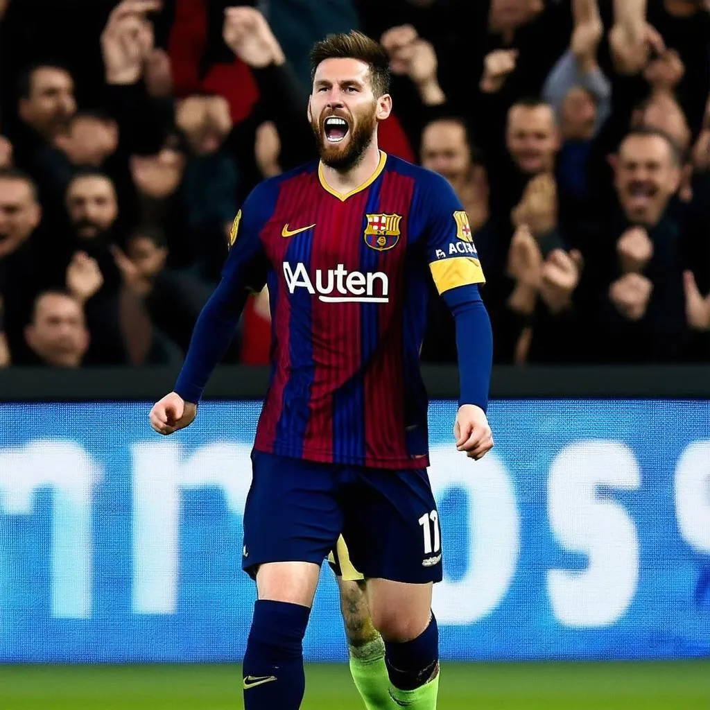 Messi ăn mừng bàn thắng