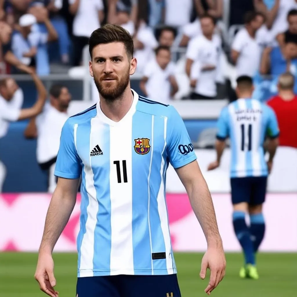 messi áo argentina 2018