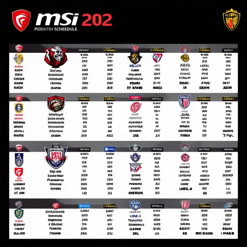 Lịch đấu MSI 2022