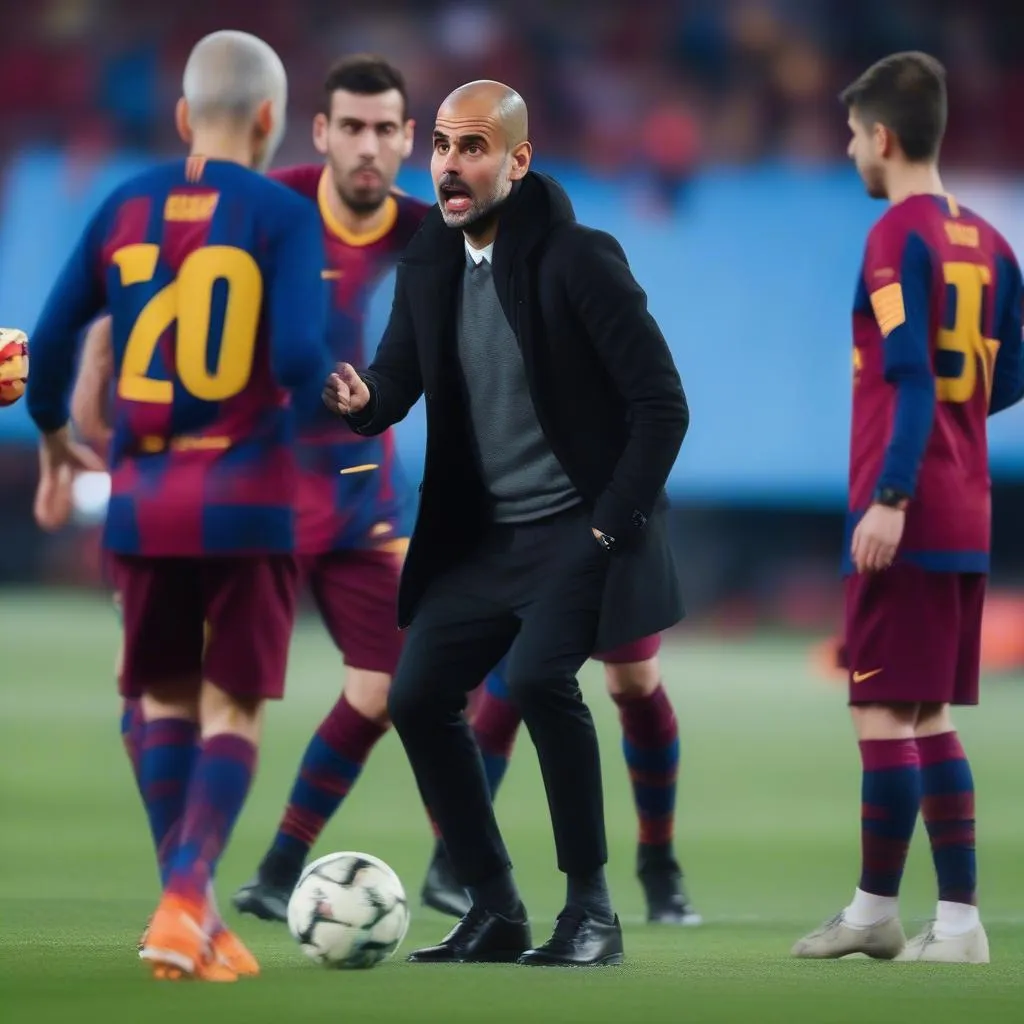 Pep Guardiola huấn luyện Tiki-taka tại Barcelona