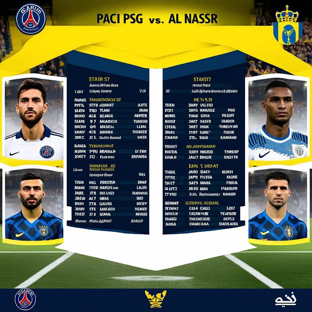 PSG vs Al Nassr Đội Hình