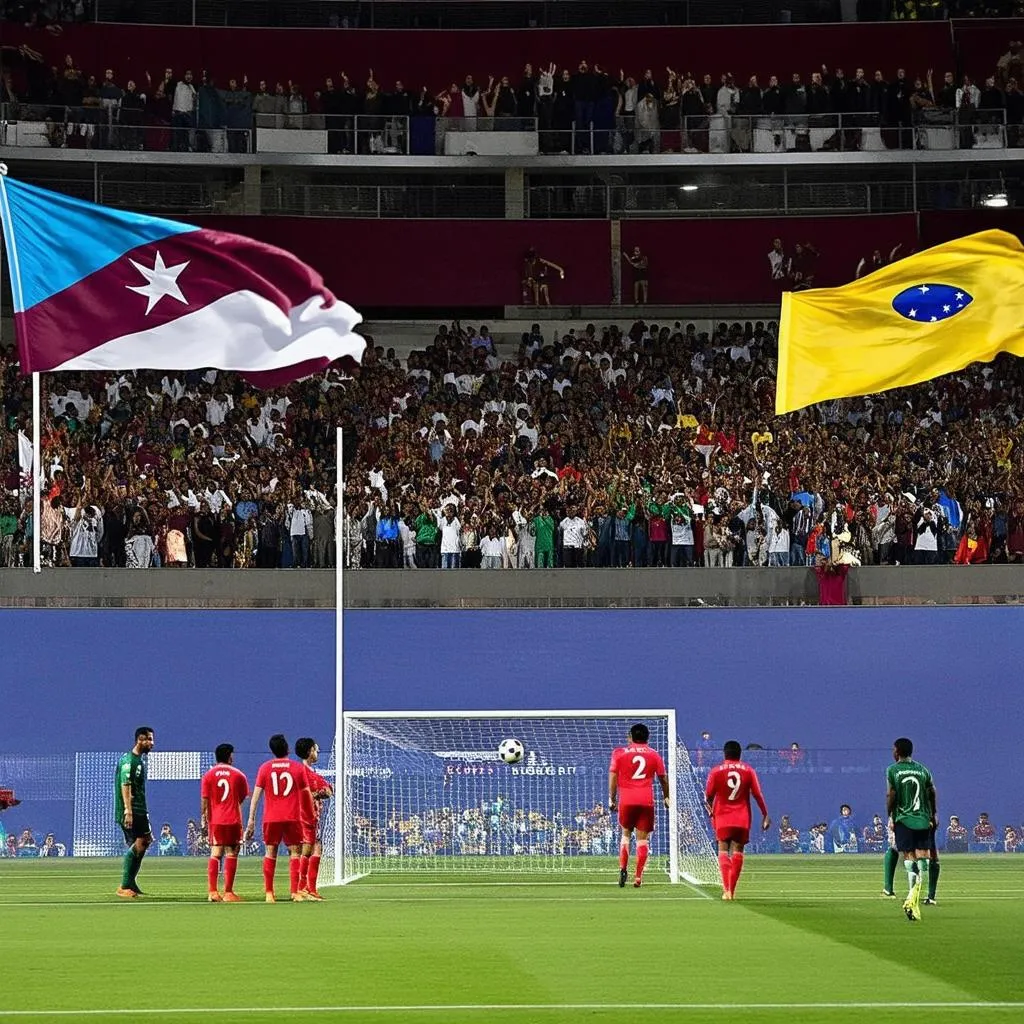 Trận đấu khai mạc World Cup 2022 giữa Qatar vs Ecuador