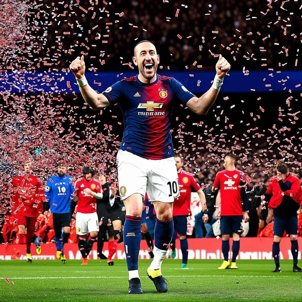 Ribery ăn mừng bàn thắng