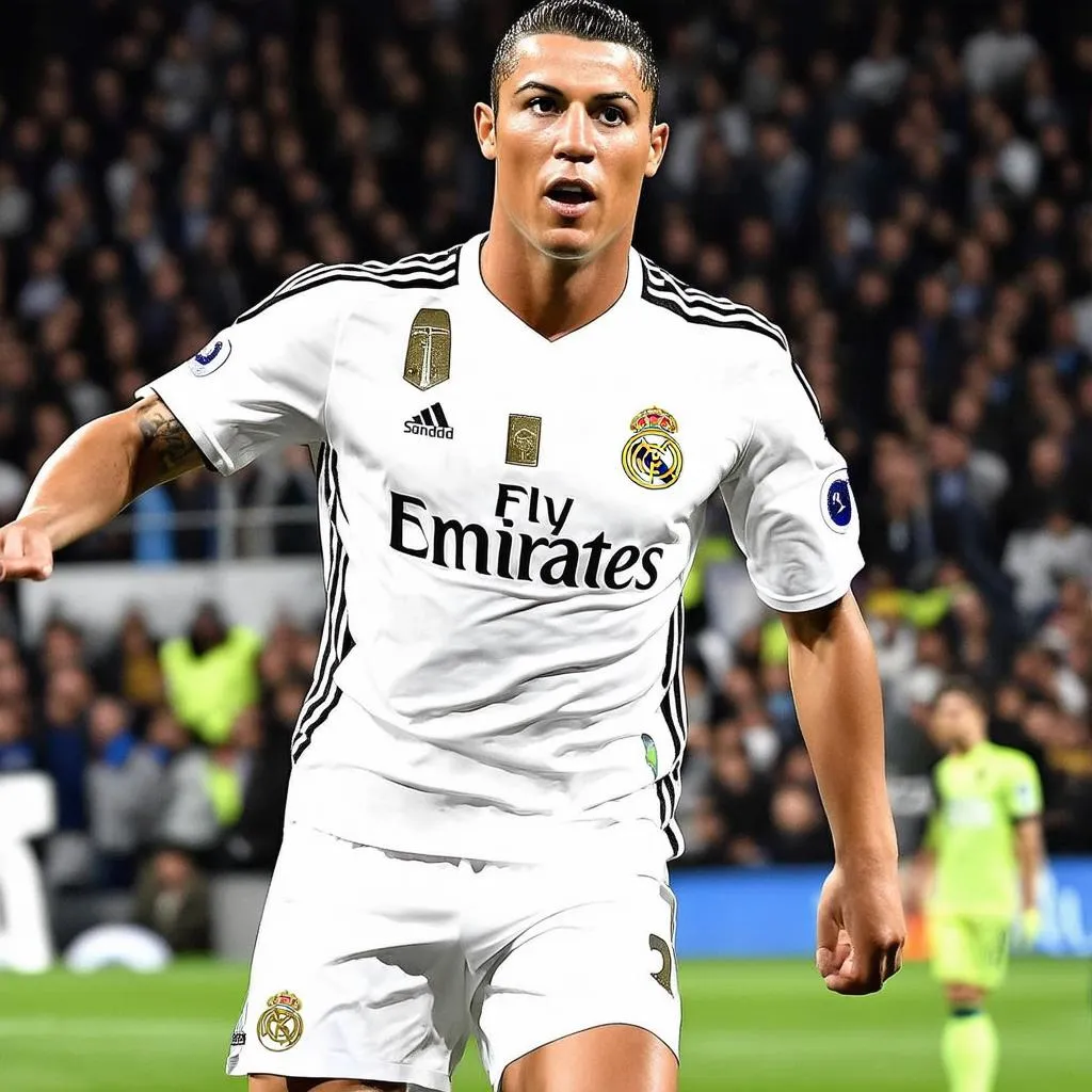 Ronaldo béo trong màu áo Real Madrid