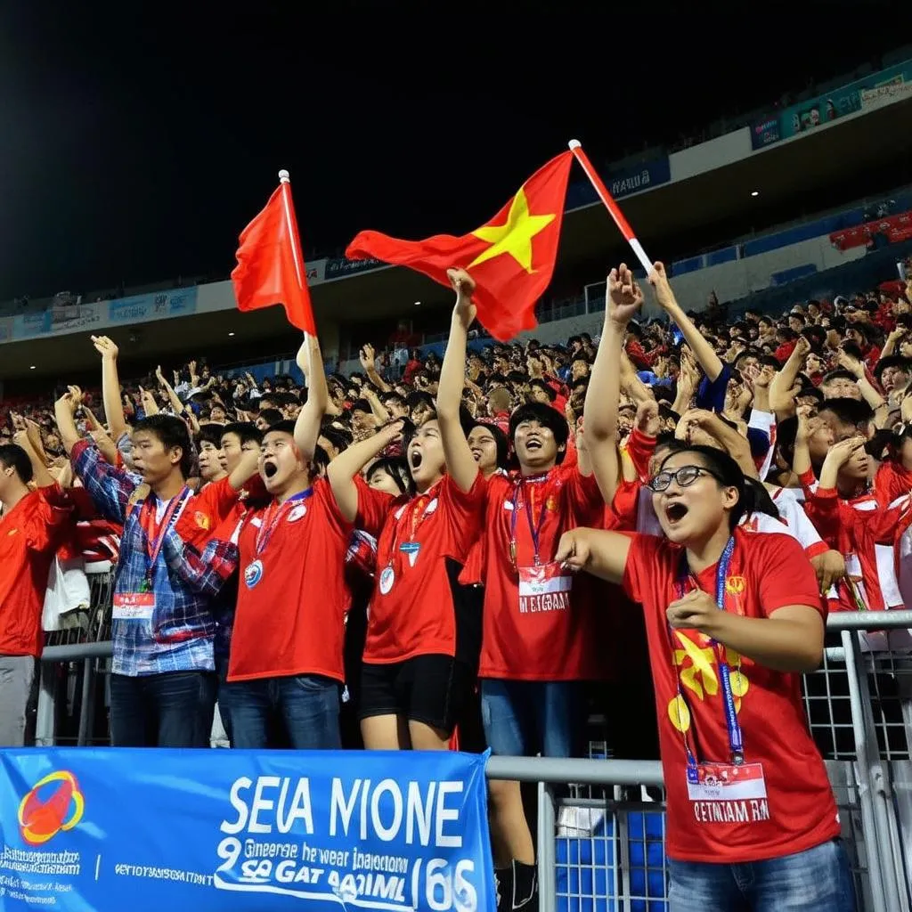 Cổ vũ cho đội tuyển Việt Nam tại Sea Games