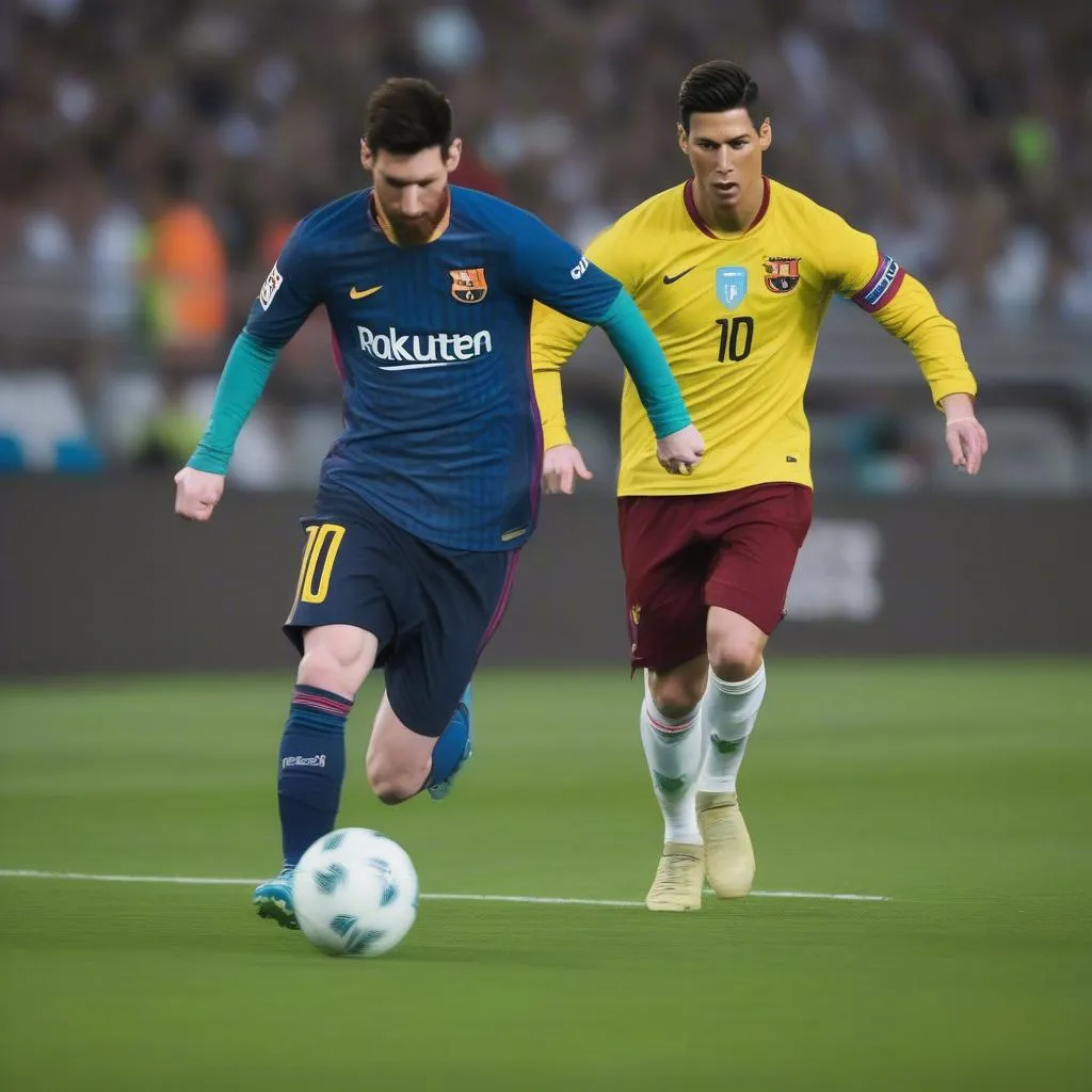 Lionel Messi và Cristiano Ronaldo thi đấu