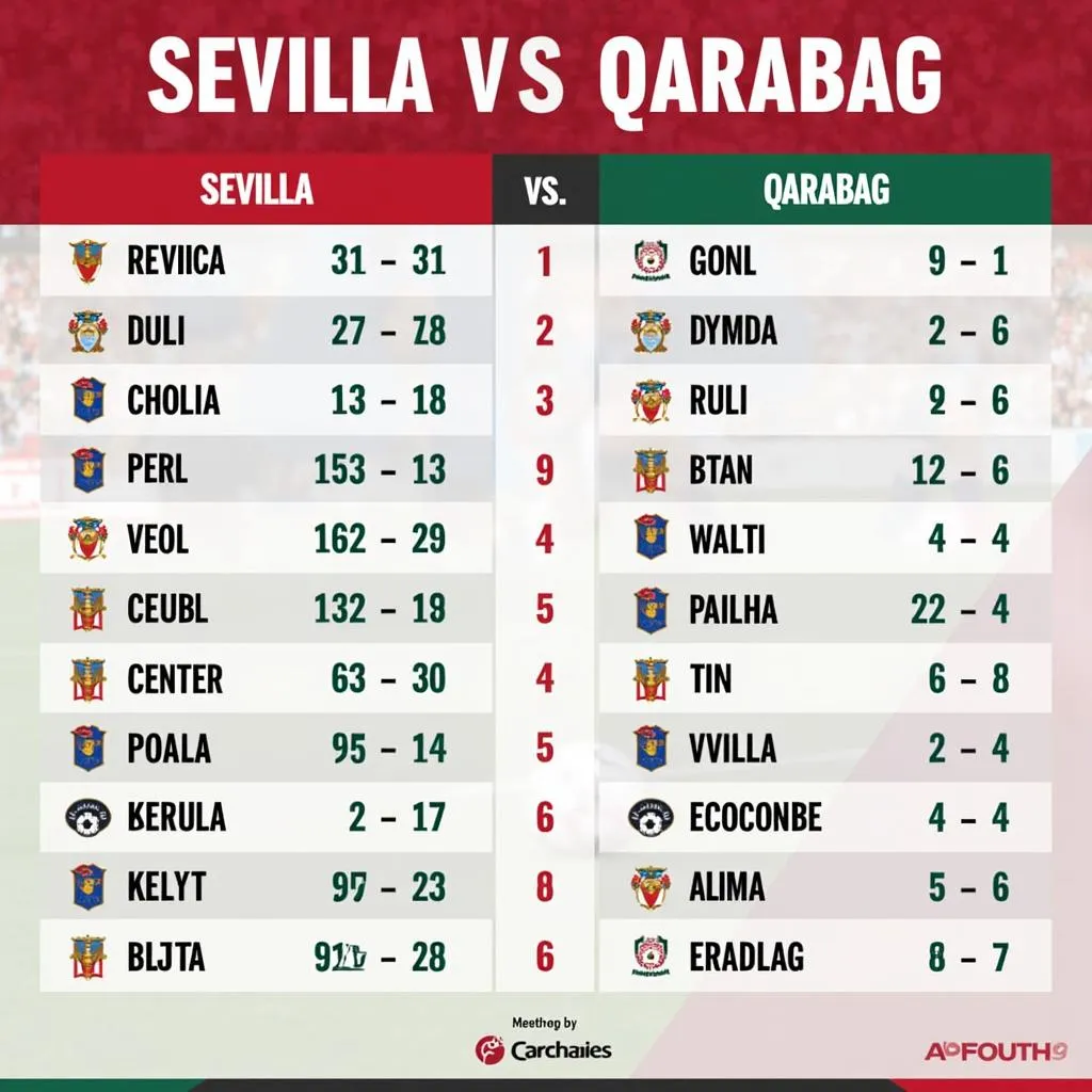 Lịch sử đối đầu giữa Sevilla và Qarabag