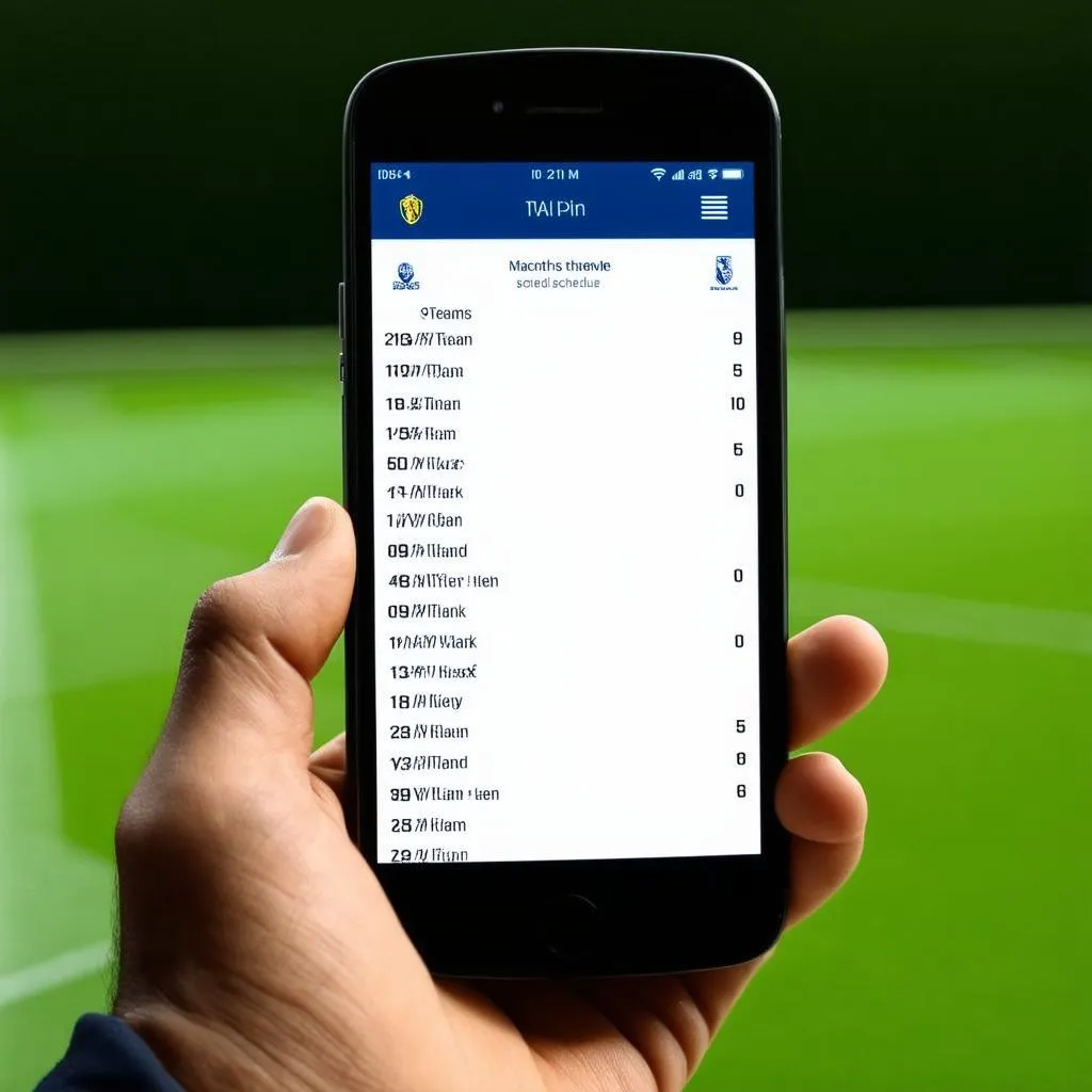 Tra cứu lịch thi đấu bóng đá trên điện thoại