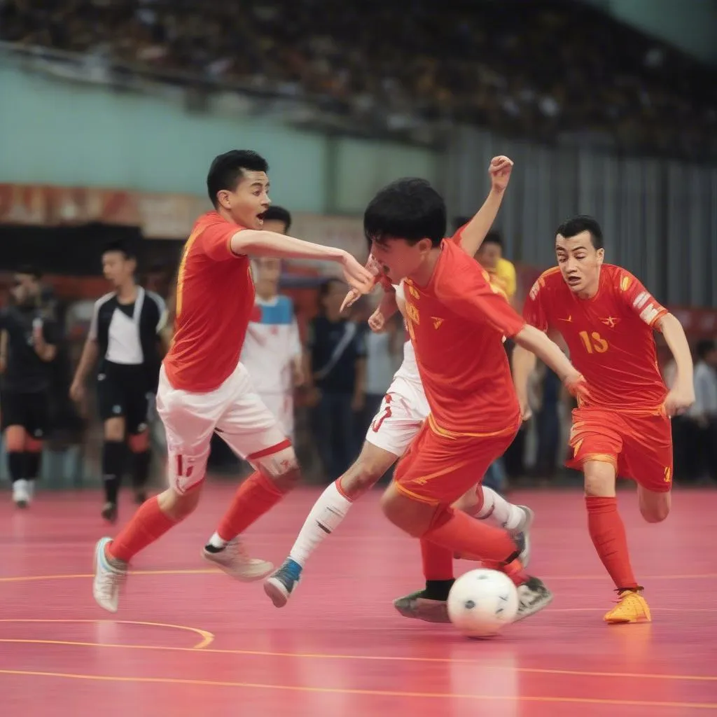 Trận đấu futsal Việt Nam Lebanon