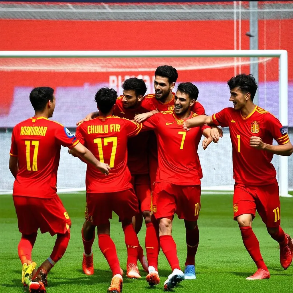 U17 Tây Ban Nha đội bóng đầy tinh thần